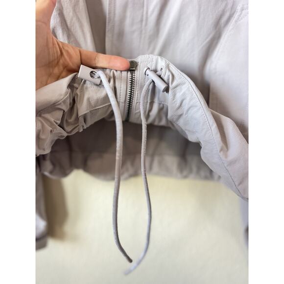 Free People Movement Lightweight Utility Jacket Women’s L Gray Lavender Zip Up - Picture 9 of 15